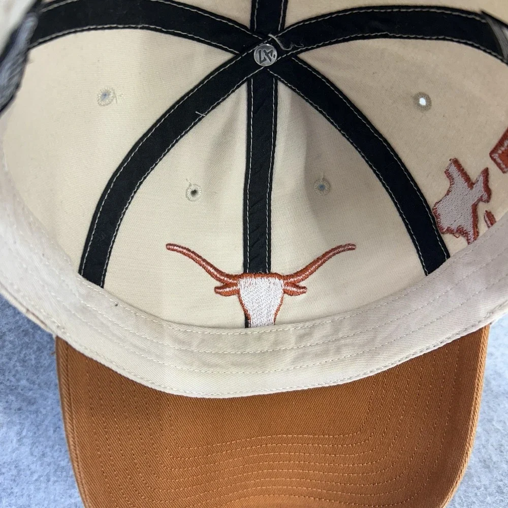 Texas Longhorns 47 Brand Strapback Hat Beige Brown Orange Dad Cap OSFA NCAA